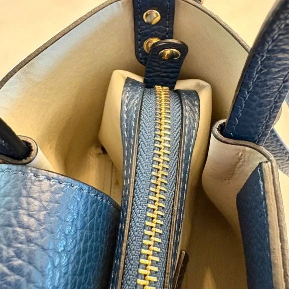 Cuoieria Fiorentina Candy Tote Bag - Navy - NWT (Made in Italy) - Picture 6 of 9